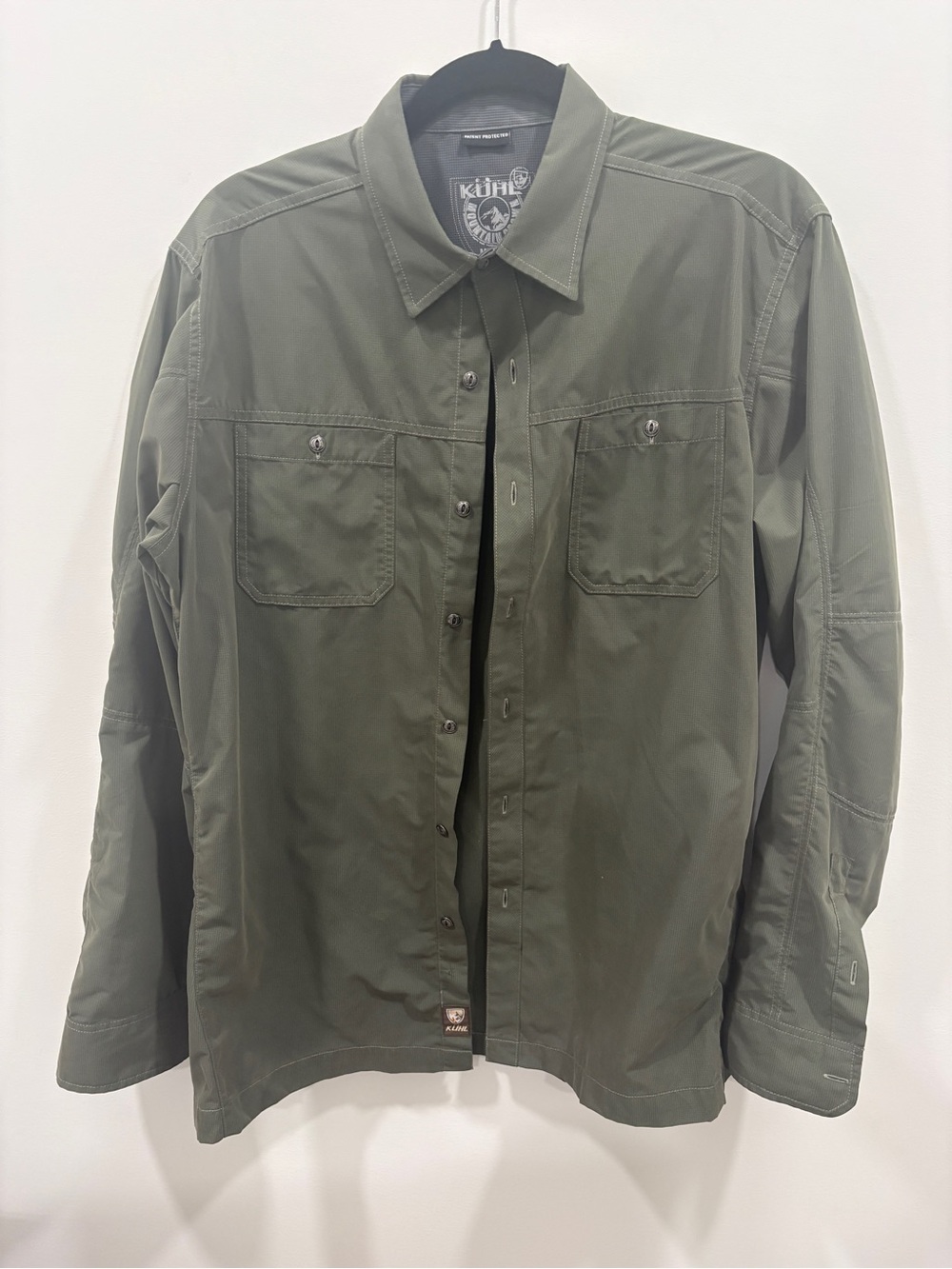 KUHL Men's Olive Green long sleeve button up size medium
